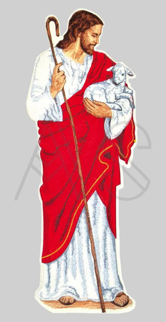 Embroidered Applique "Jesus Good Shepherd"